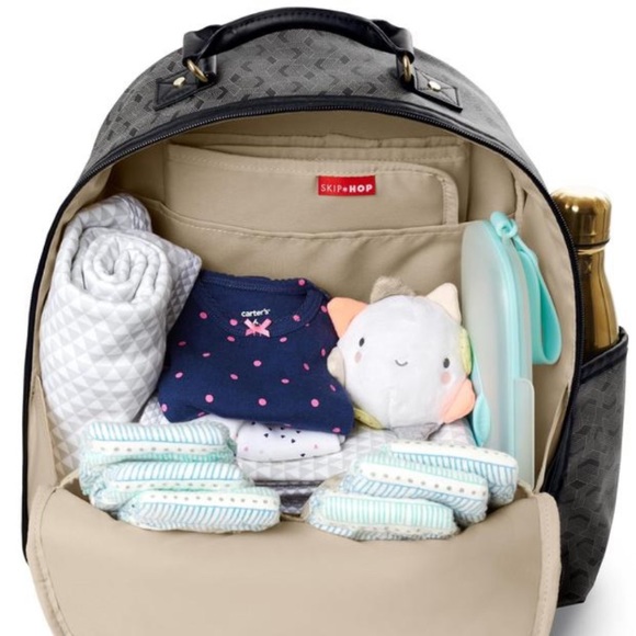 Skip Hop Deco Saffiano Diaper Backpack - Picture 7 of 9